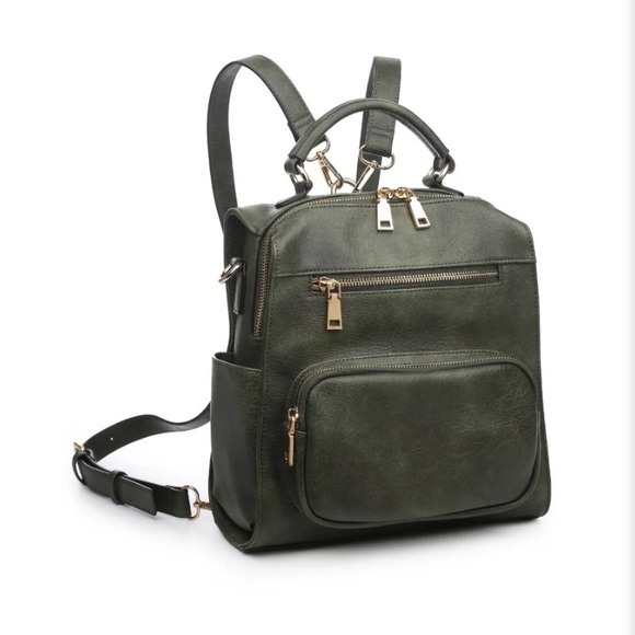 NWT URBAN EXPRESSIONS BEDFORD CONVERTIBLE BACKPACK🎒-OLIVE🫒, BNWTIB✨Rare Find✨ - Picture 3 of 10